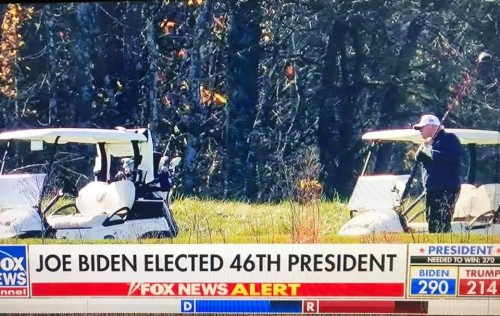 Joe Biden Elected, Chump Golfing